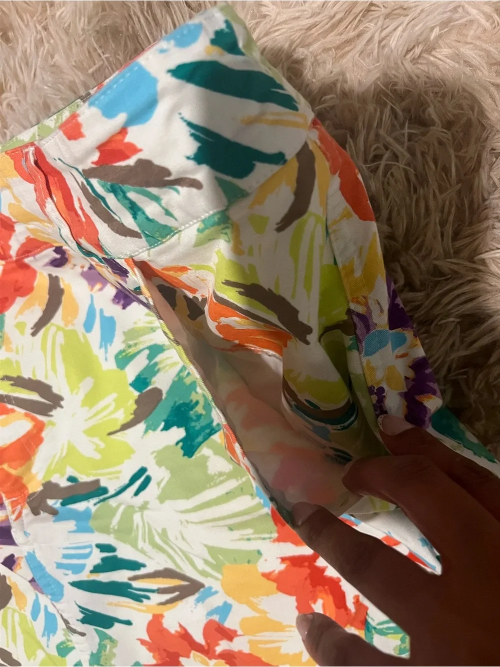 Christopher & Banks Multicolor Floral Skort - Bright Floral Size 16